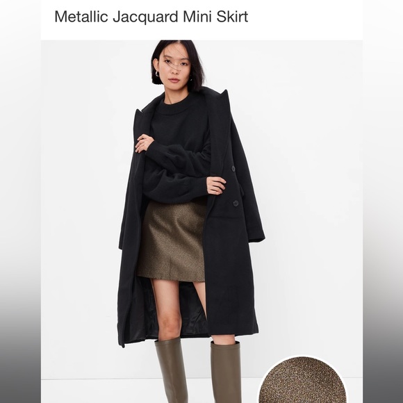 COPY - COPY - Gap metallic jacquard mini skirt - Picture 2 of 3